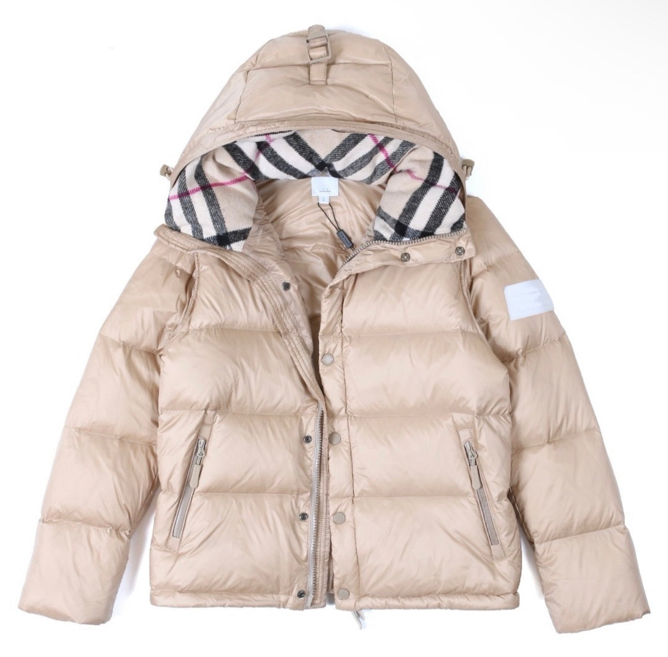 CHECKERED COAT BEIGE