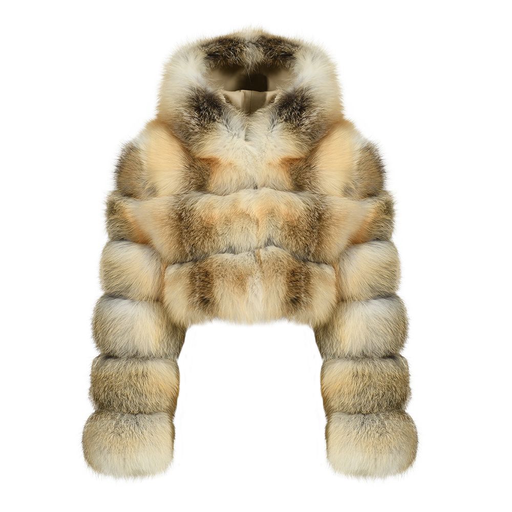 CROPPED HOODED COAT GOLDEN ISLAND