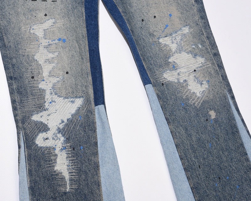 "Wavy"- Flared Denim