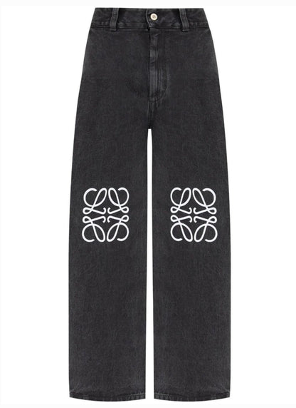KNIE GEMUSTERT JEANS