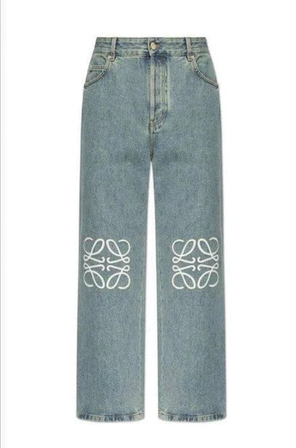 KNIE GEMUSTERT JEANS