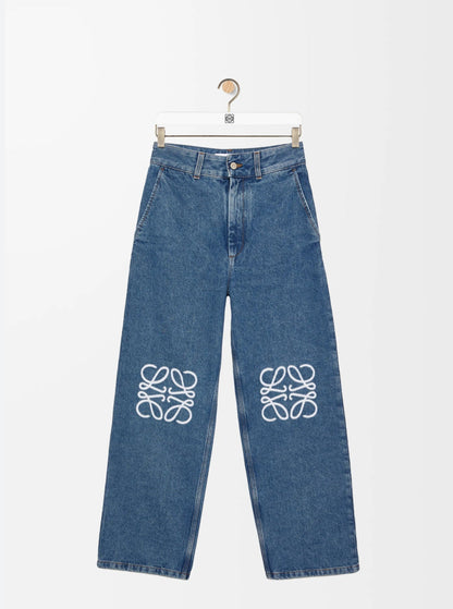 KNIE GEMUSTERT JEANS