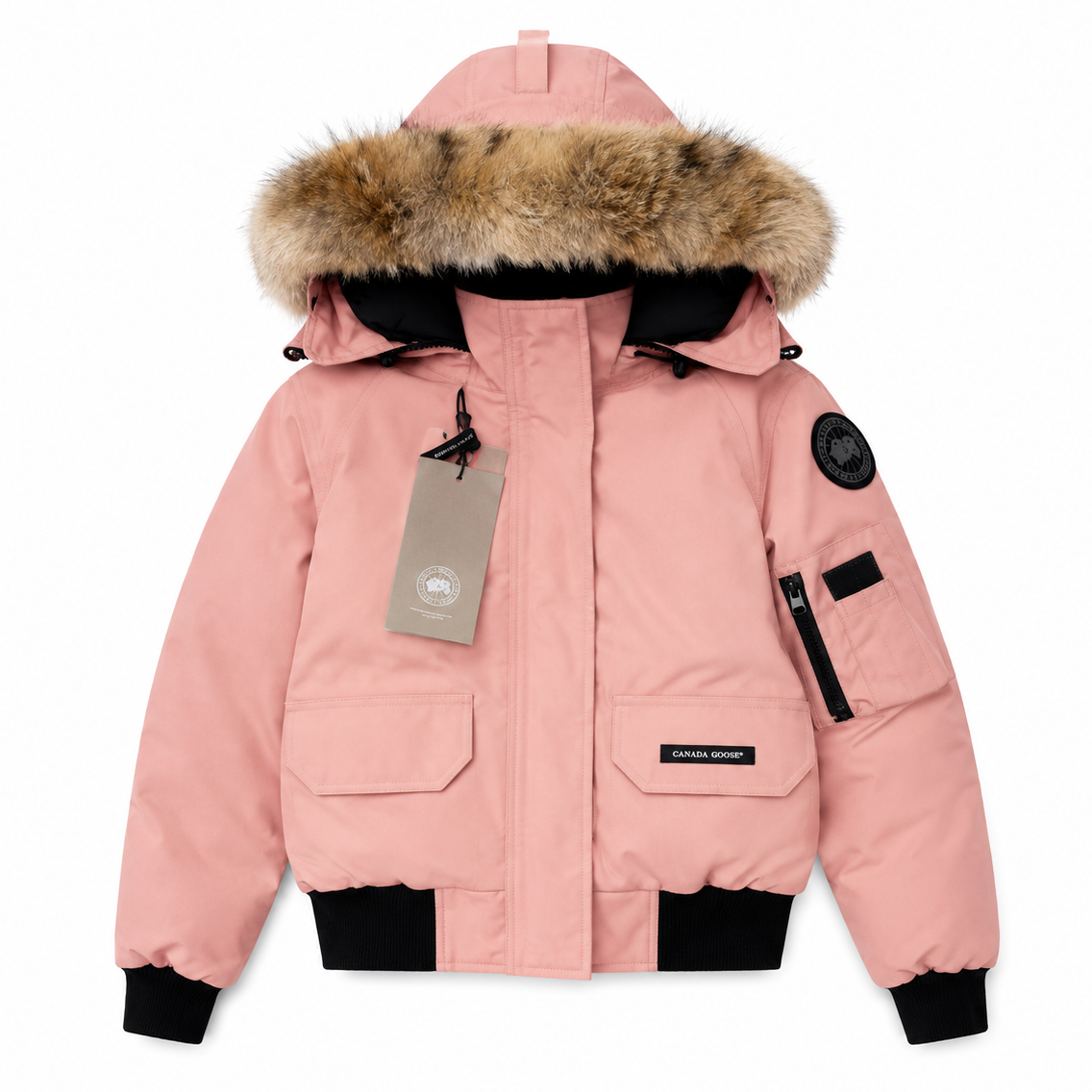 PINK FUR TRIM COAT
