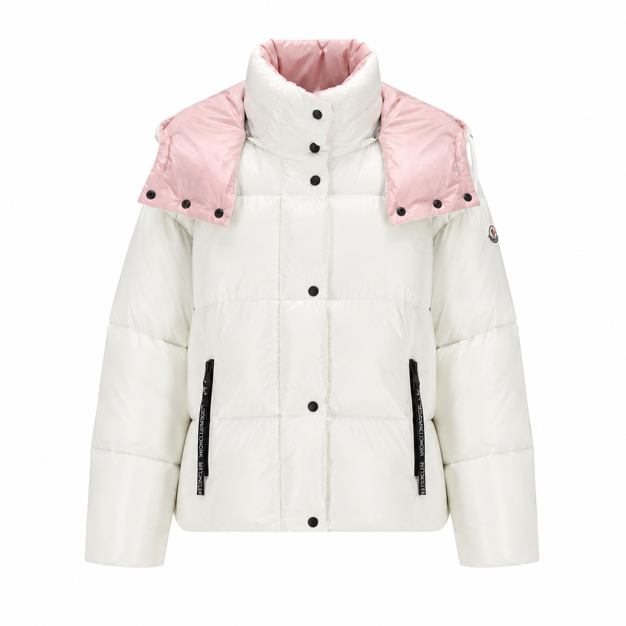 white pink coat