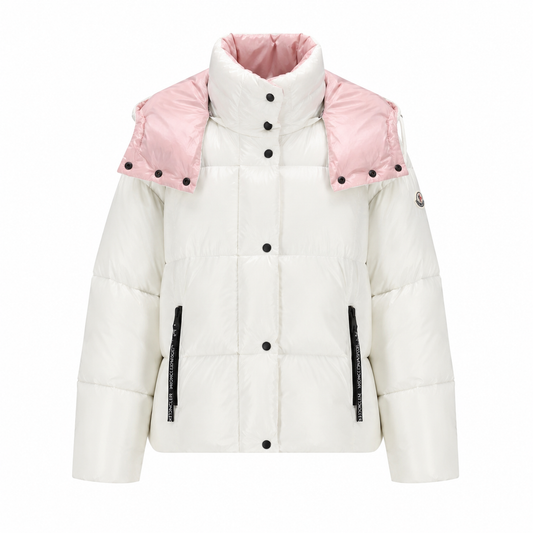 white pink coat