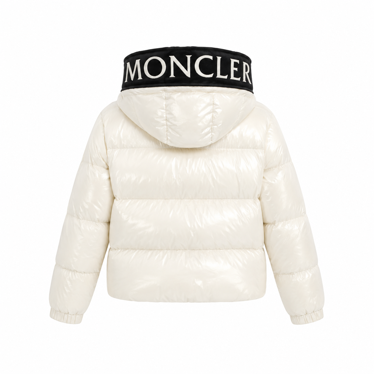HOODED LETTER COAT WHITE